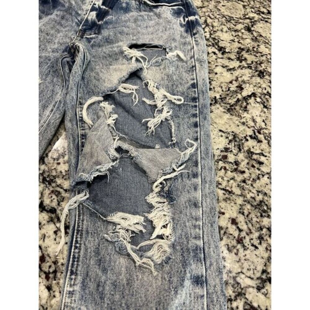 KanCan New Stone Wash High Rise Destroyed‎ Boyfriend Fray Hem Ankle Skinny Jeans - Picture 3 of 11